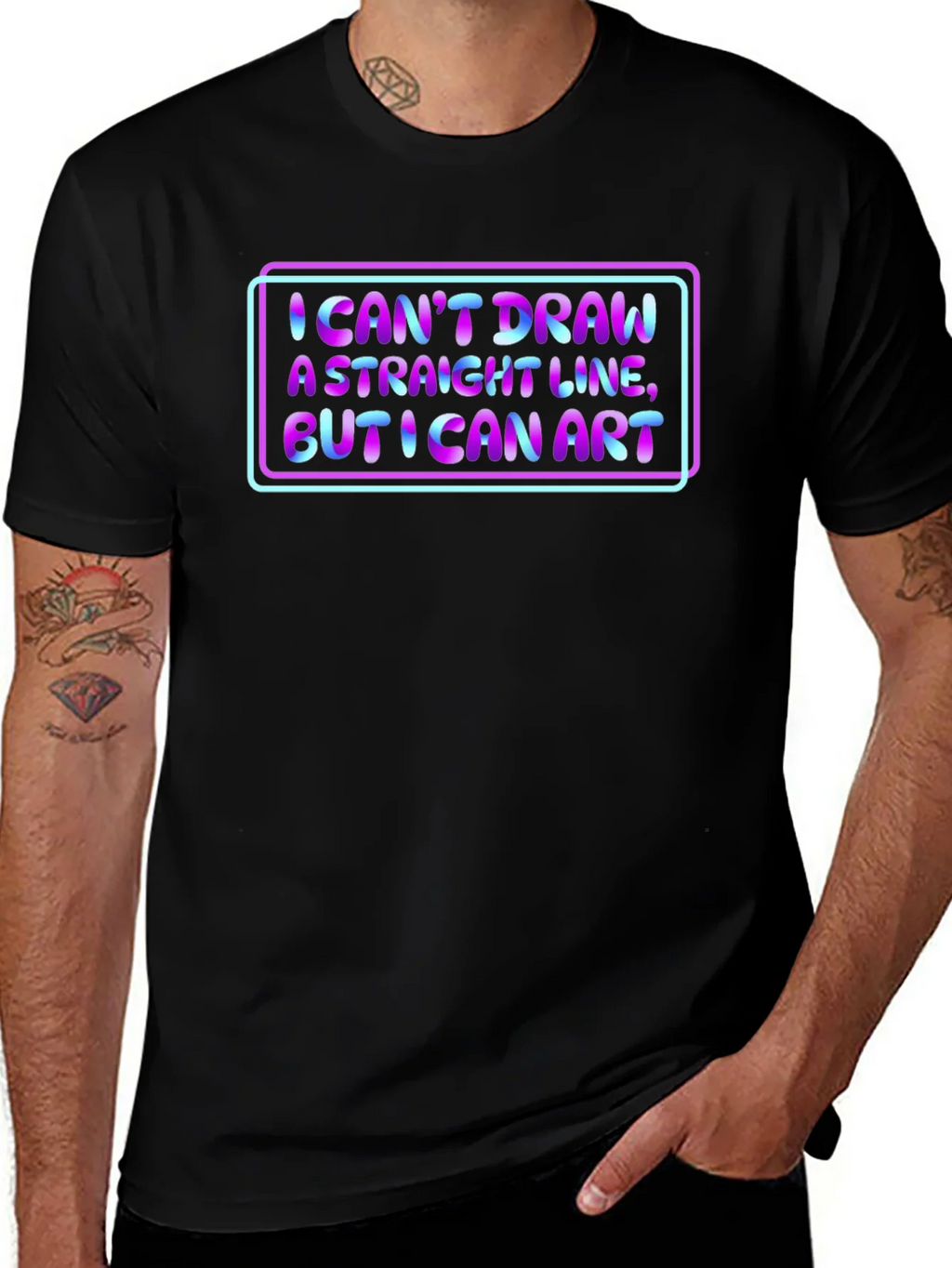 I Cant Draw a Straight Line Art T-Shirt product image 1