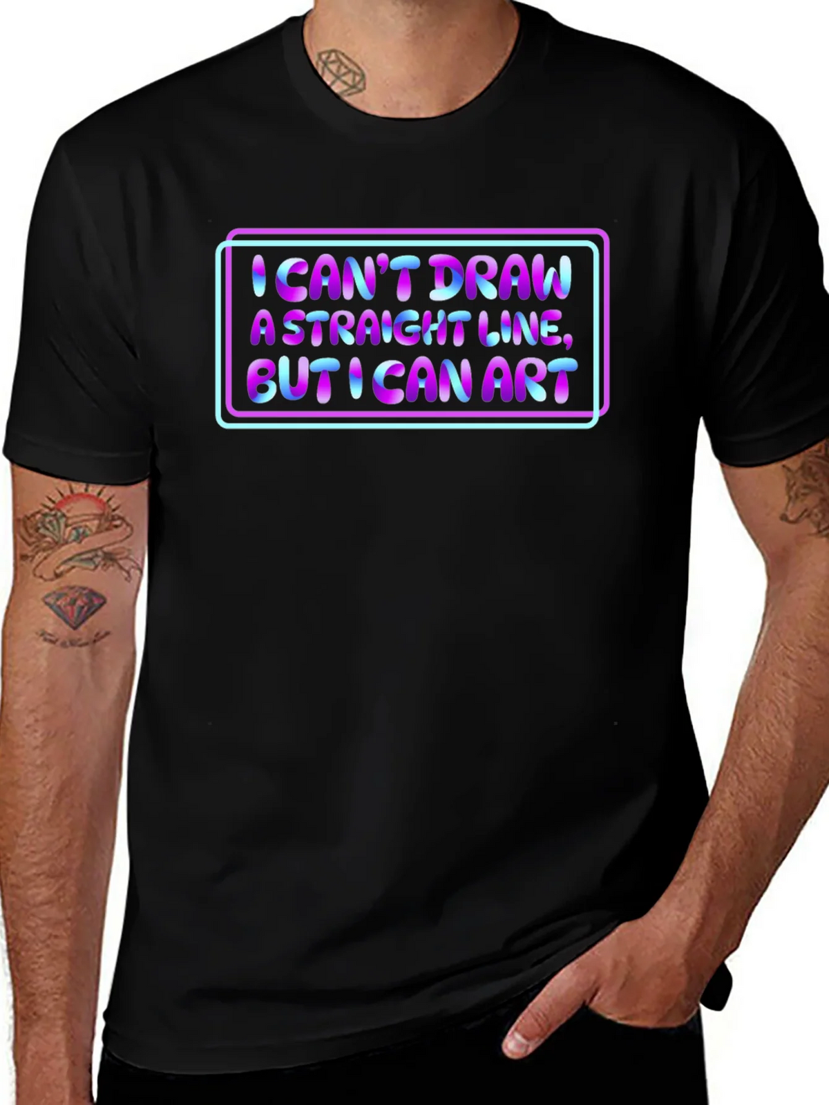 I Cant Draw a Straight Line Art T-Shirt product image 1