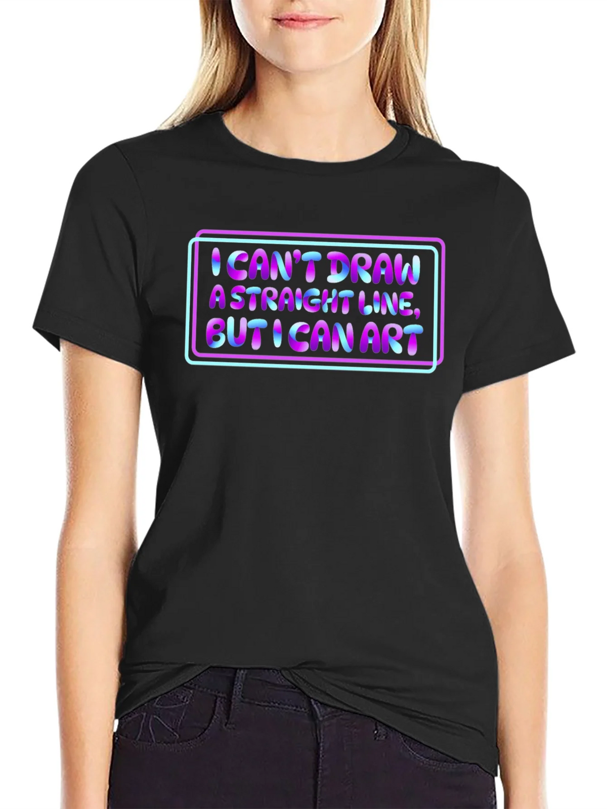 I Cant Draw a Straight Line Art T-Shirt product image 2
