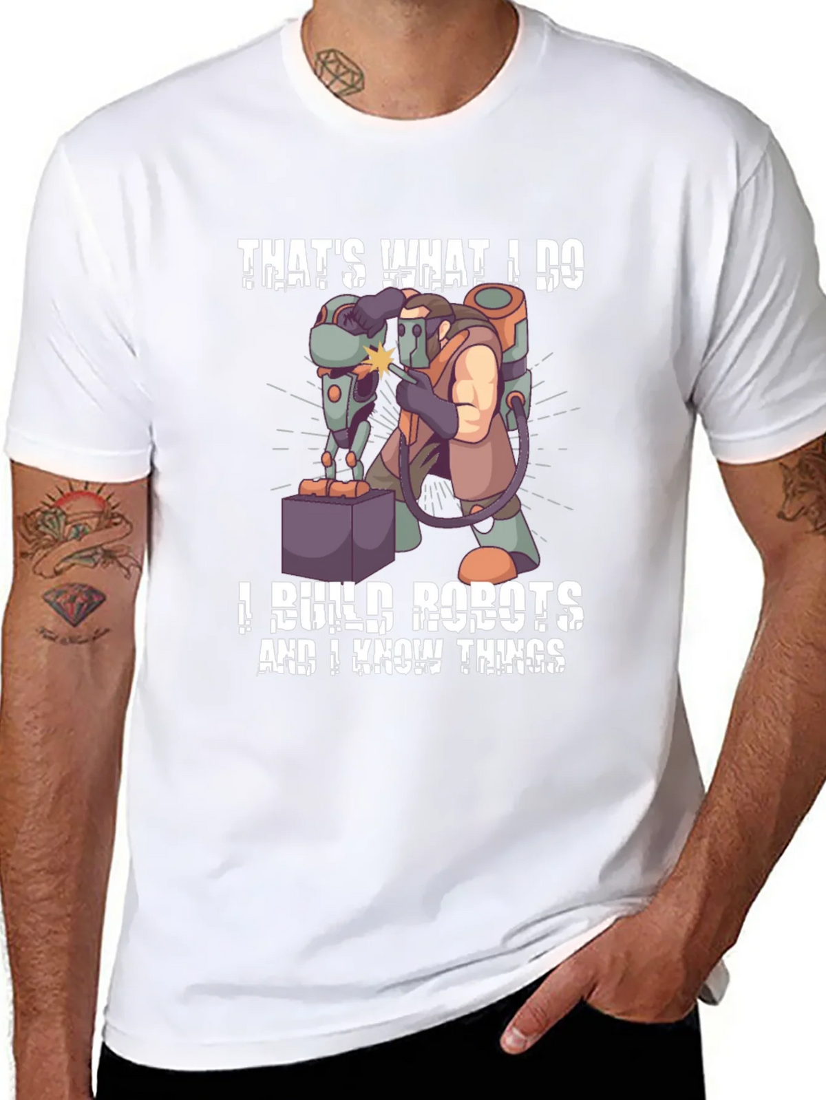 Thats What I Do I Build Robots T-Shirt product image 7