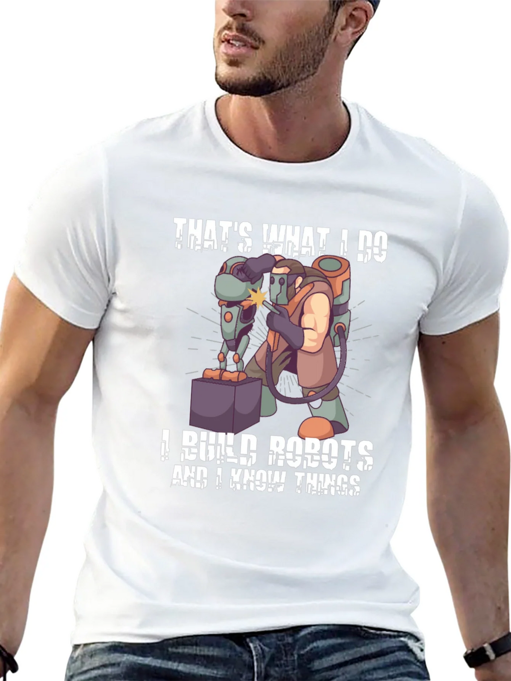 Thats What I Do I Build Robots T-Shirt product image 12