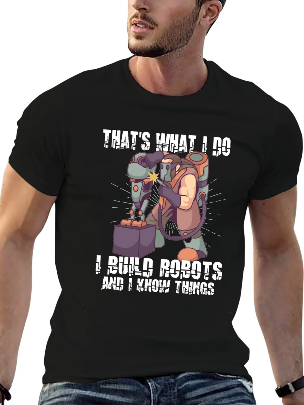 Thats What I Do I Build Robots T-Shirt product image 6