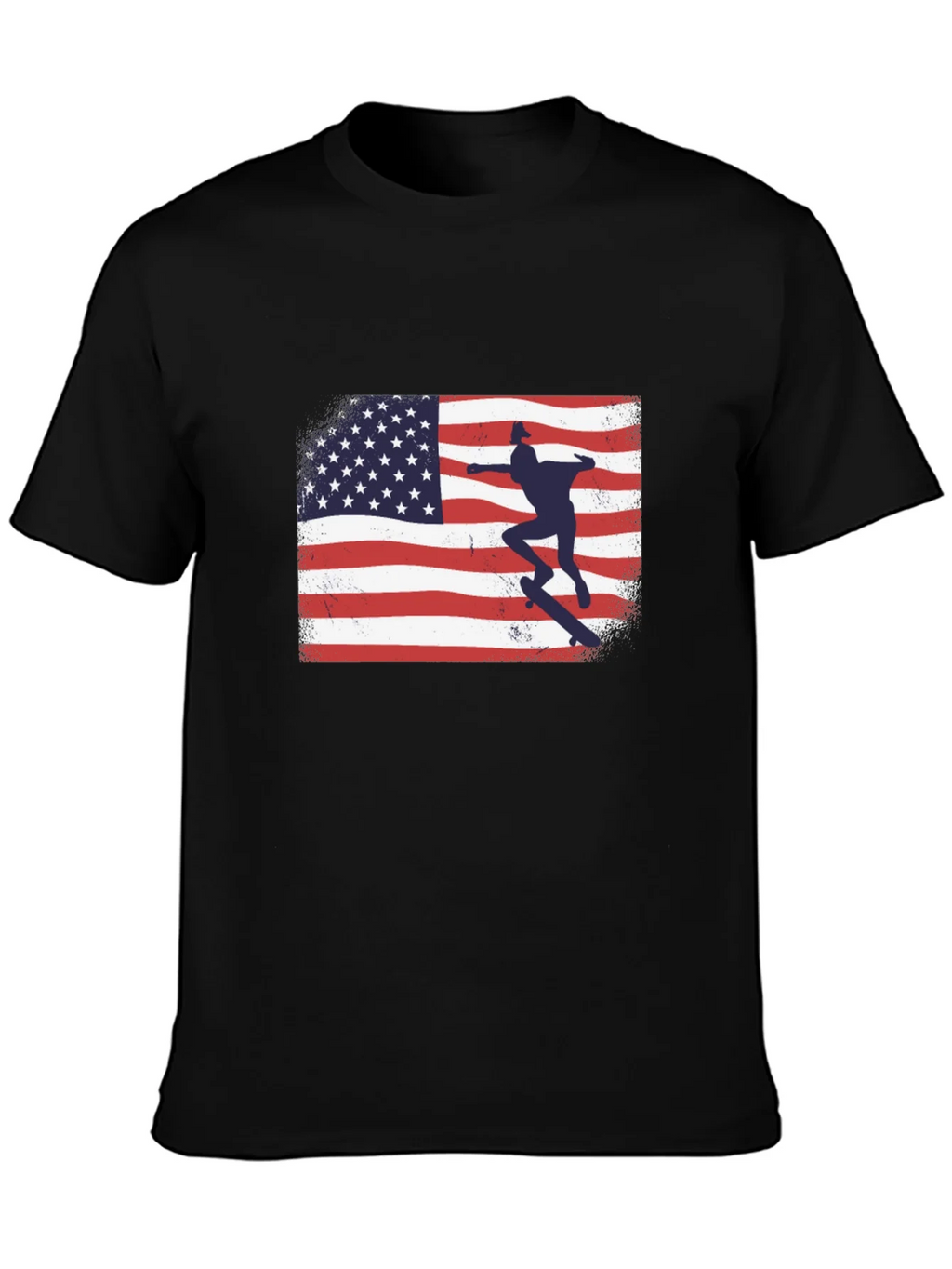 American Flag Skateboarder Graphic T-Shirt product image 2