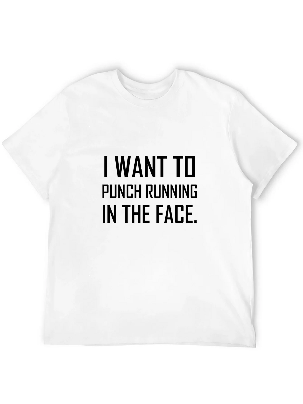 Funny I Want To Punch Running In The Face Black T-Shirt product image 9