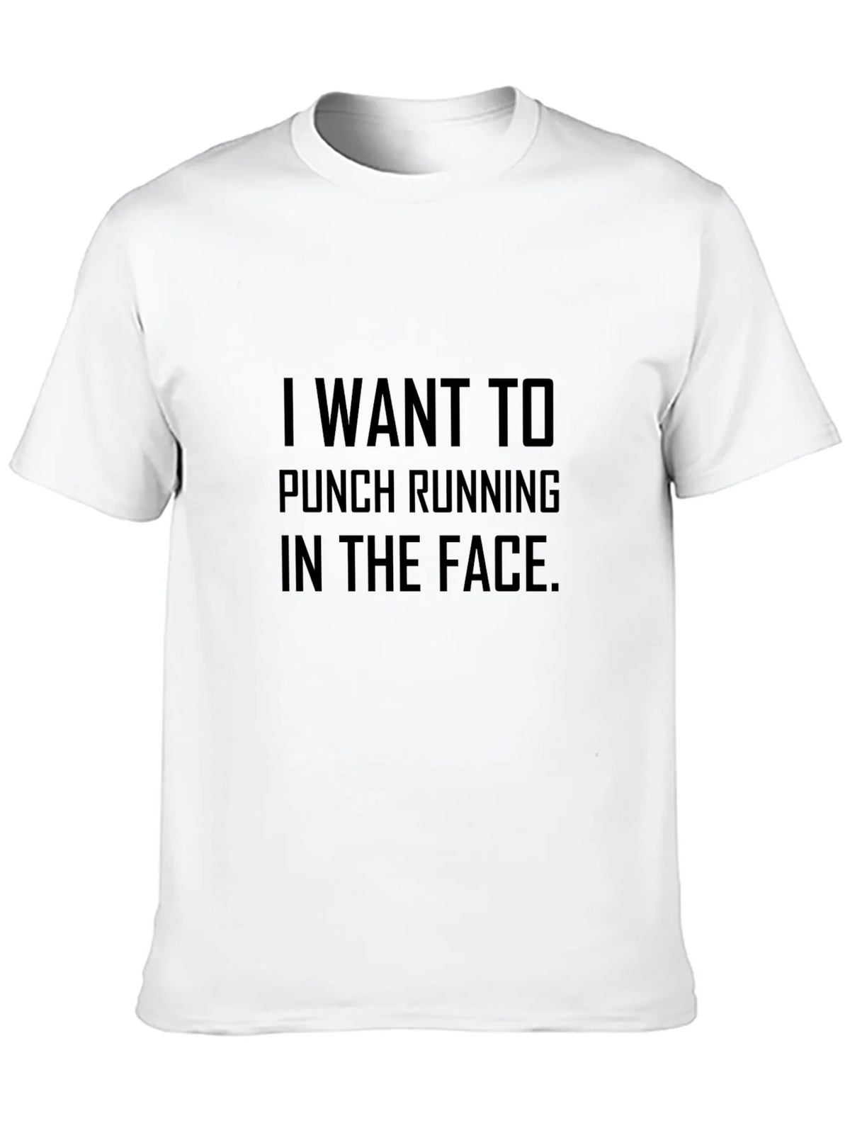 Funny I Want To Punch Running In The Face Black T-Shirt product image 8