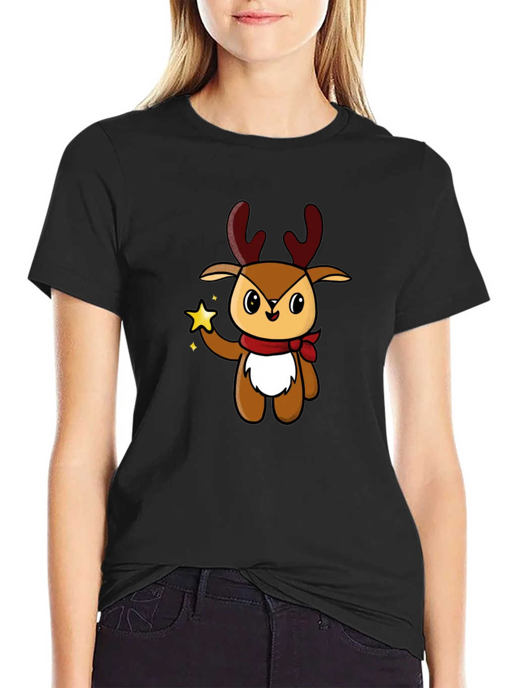 Cute Reindeer Graphic Tee - Holiday Style product image 2