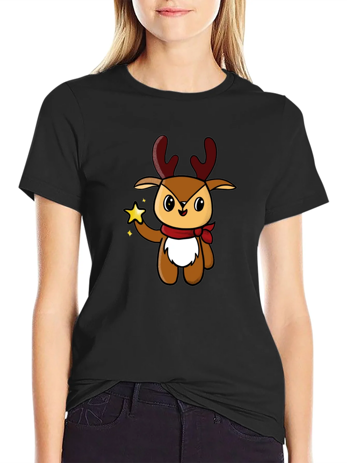 Cute Reindeer Graphic Tee - Holiday Style product image 2