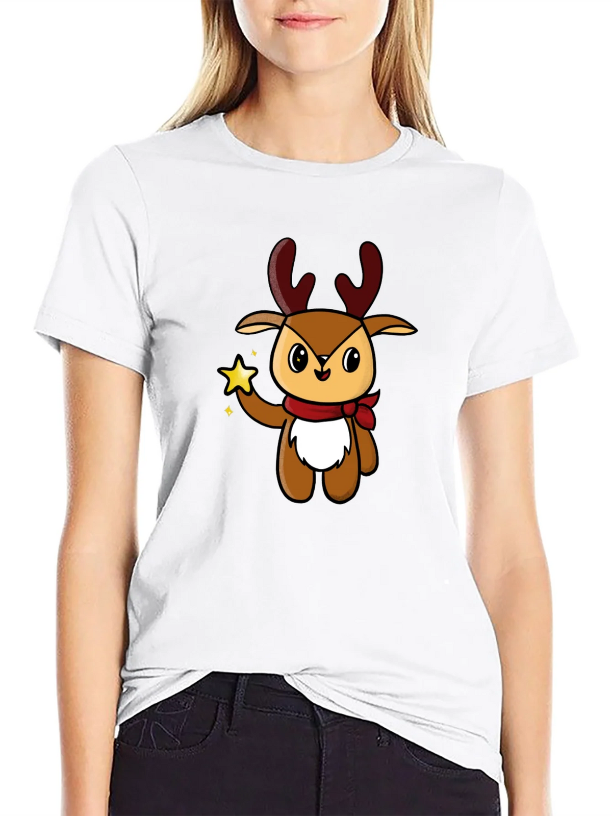 Cute Reindeer Graphic Tee - Holiday Style product image 5