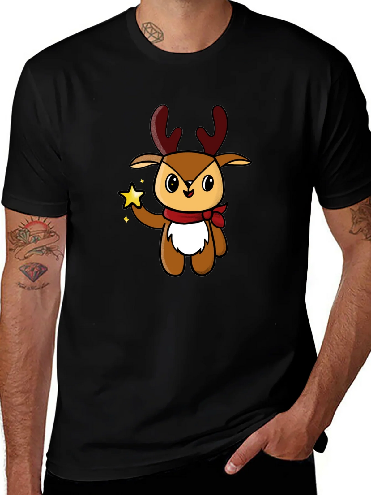 Cute Reindeer Graphic Tee - Holiday Style product image 1