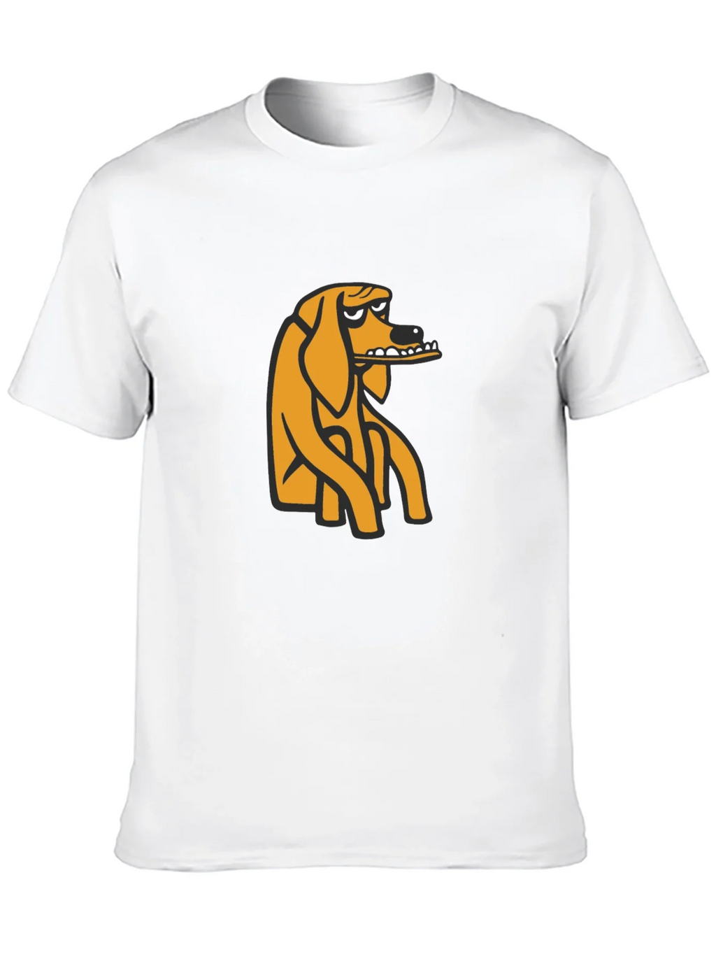 Black T-Shirt with Cartoon Dog Graphic product image 9