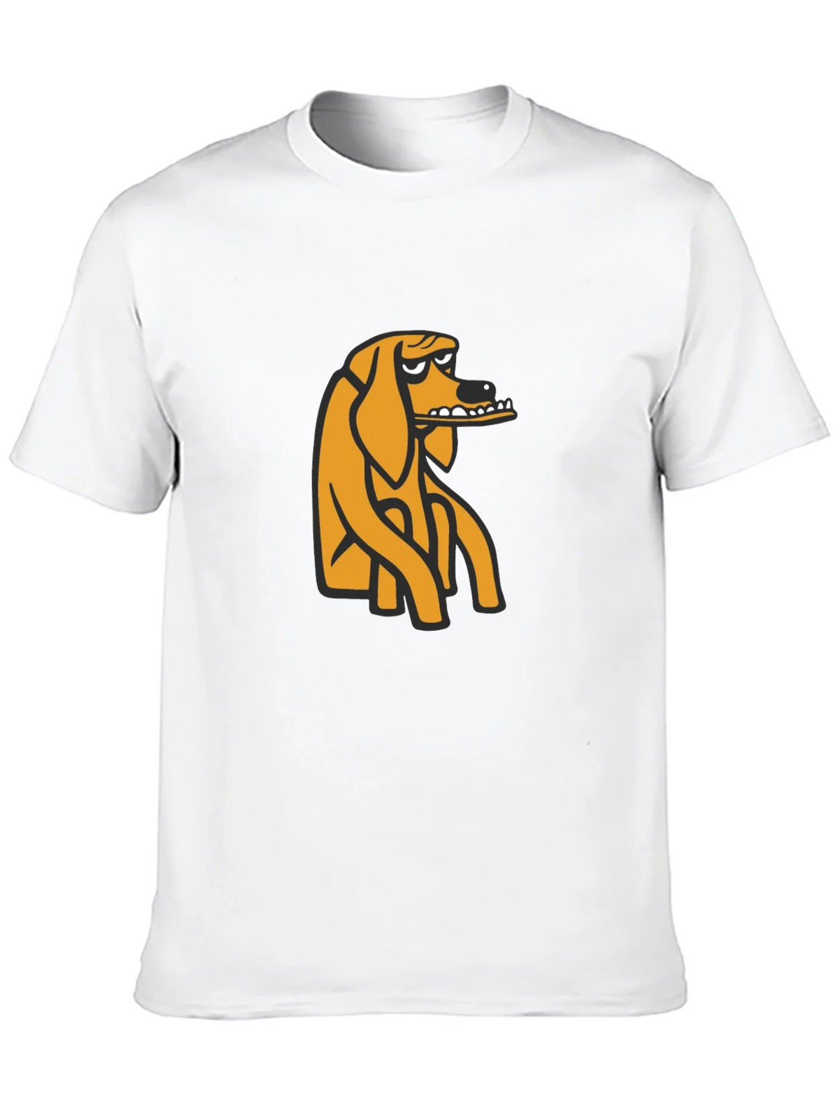 Black T-Shirt with Cartoon Dog Graphic product image 9
