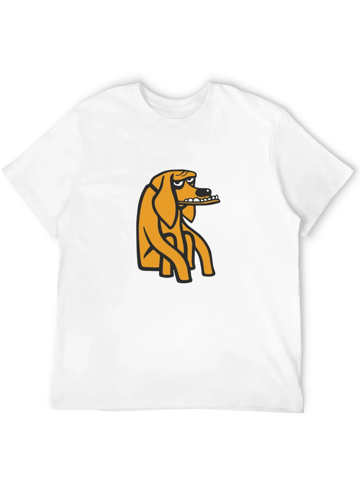 Black T-Shirt with Cartoon Dog Graphic product image 11