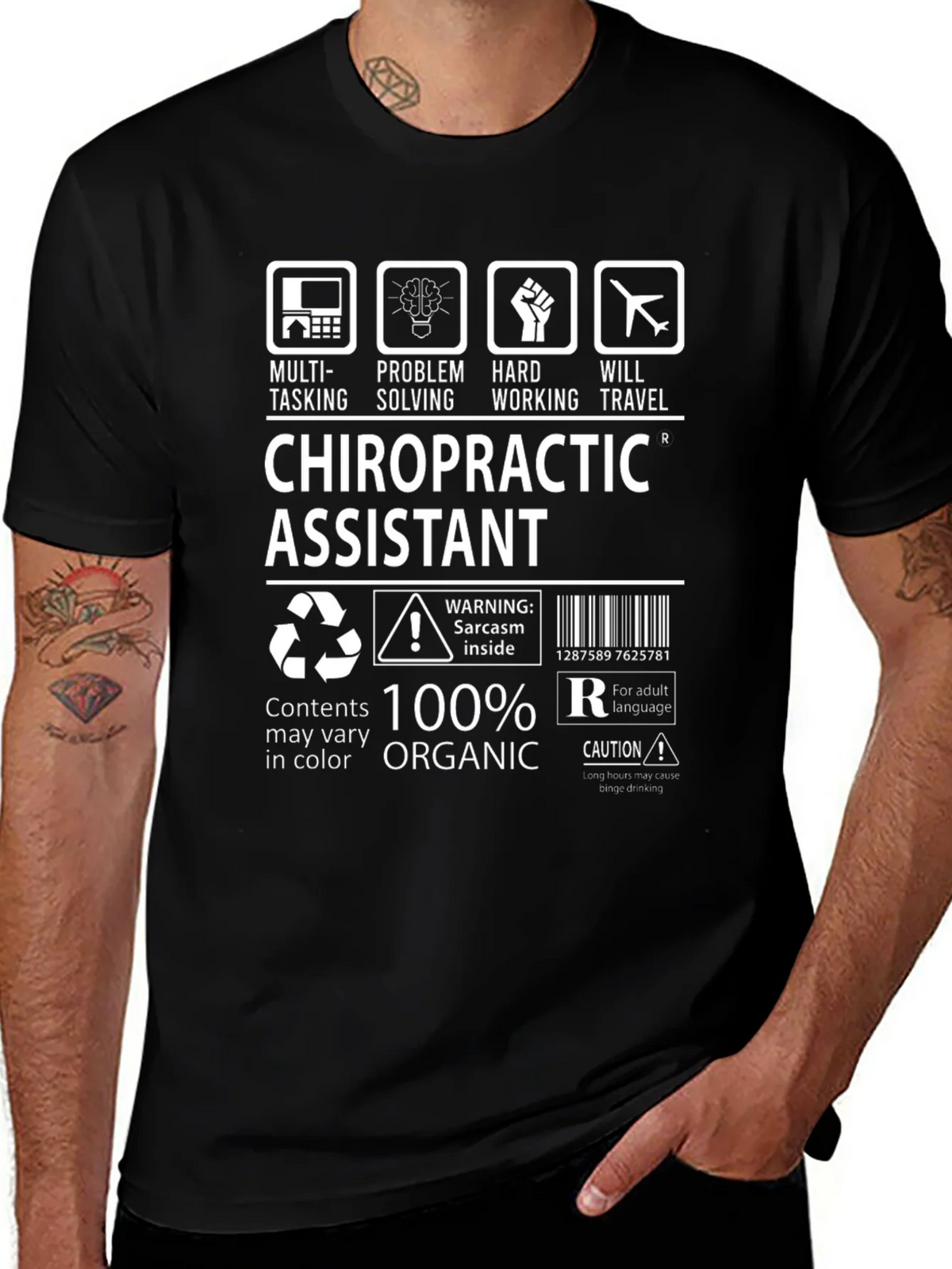Chiropractic Assistant T-Shirt - 100% Organic product image 1
