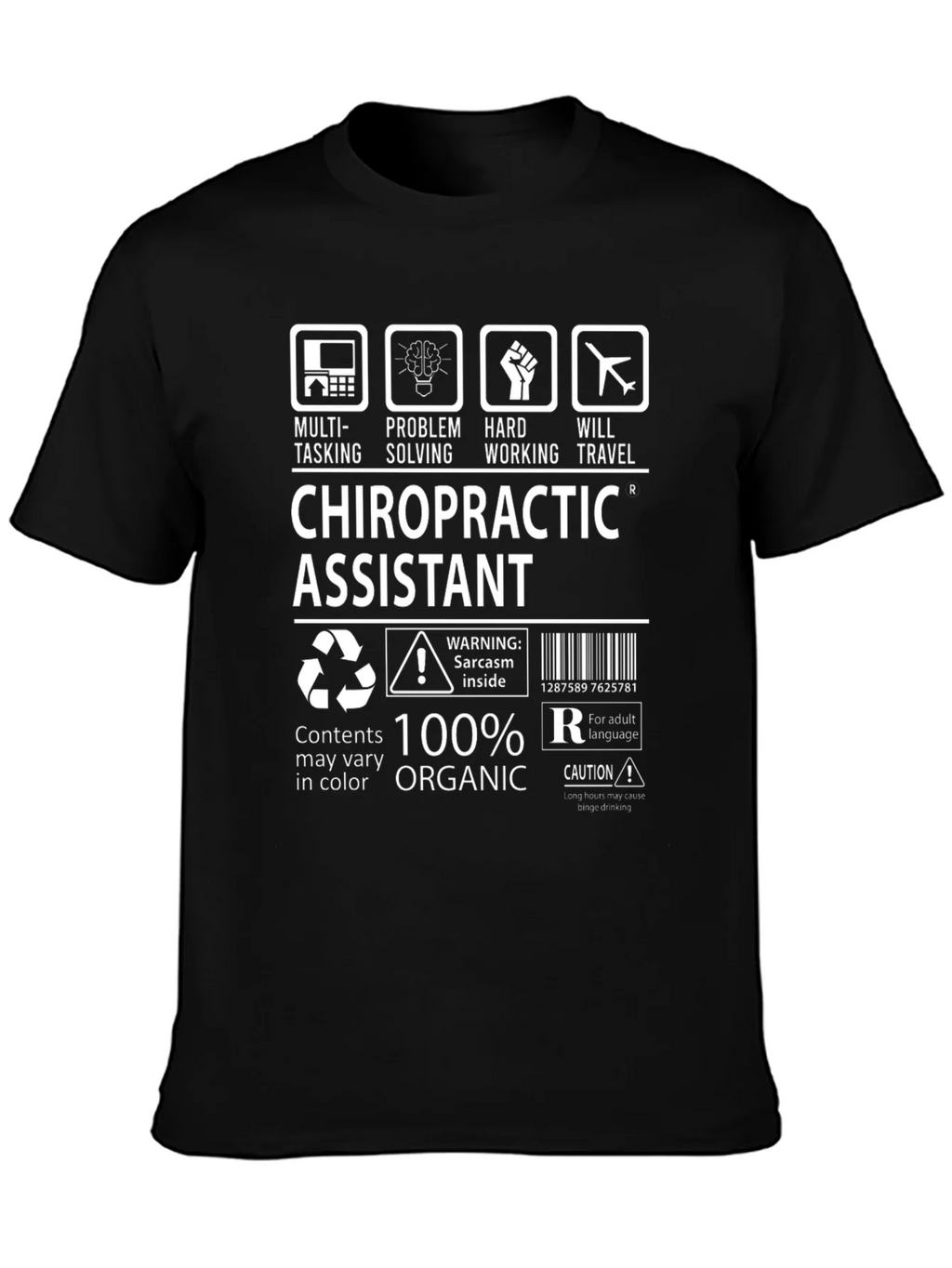 Chiropractic Assistant T-Shirt - 100% Organic product image 3