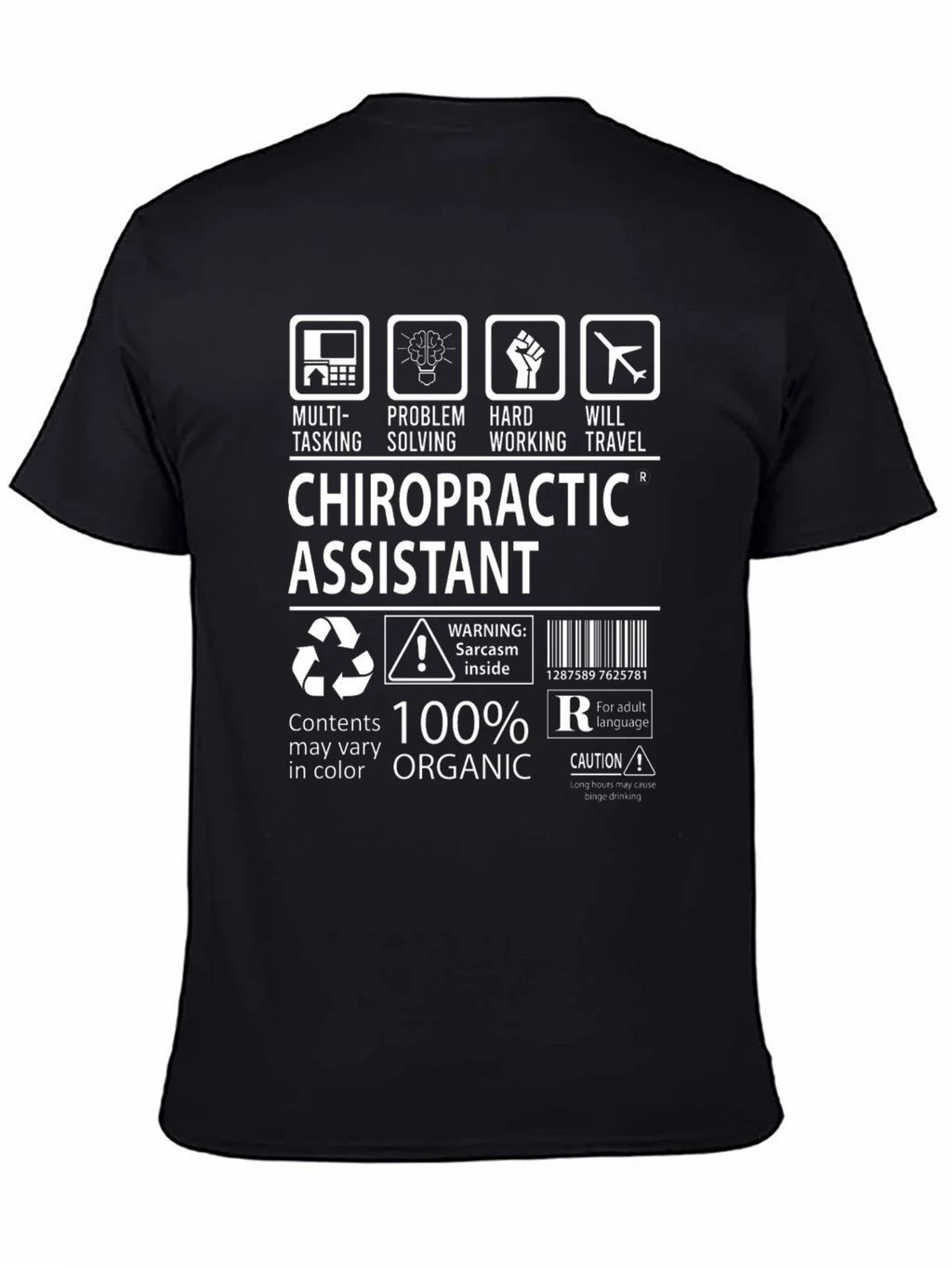 Chiropractic Assistant T-Shirt - 100% Organic product image 4