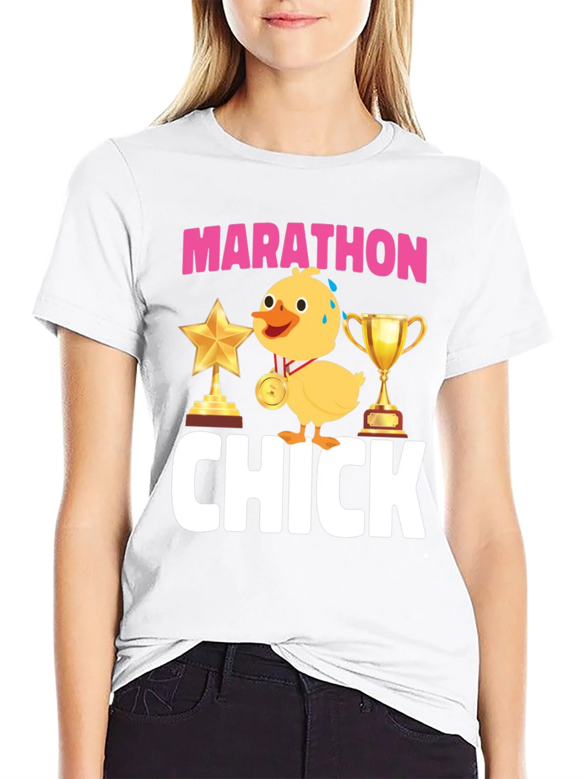 Marathon Chick Graphic T-Shirt product image 8