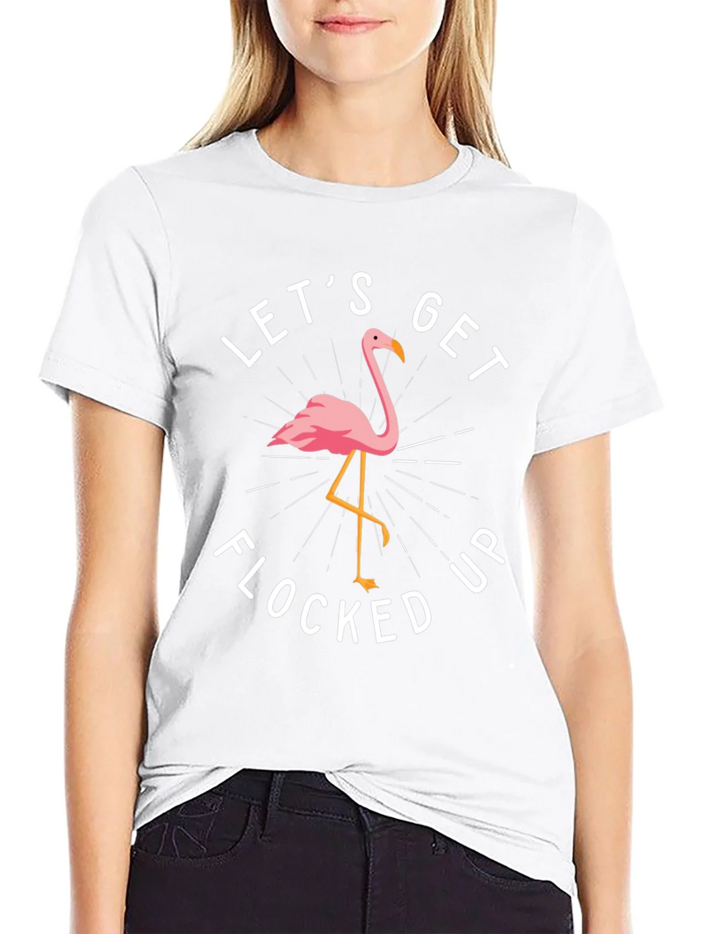 Lets Get Flocked Up Flamingo Graphic T-Shirt product image 8
