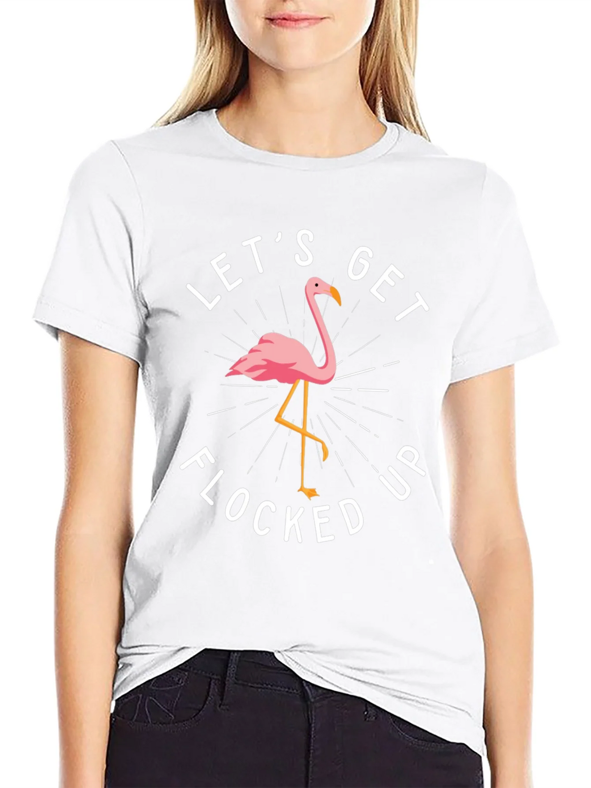 Lets Get Flocked Up Flamingo Graphic T-Shirt product image 8