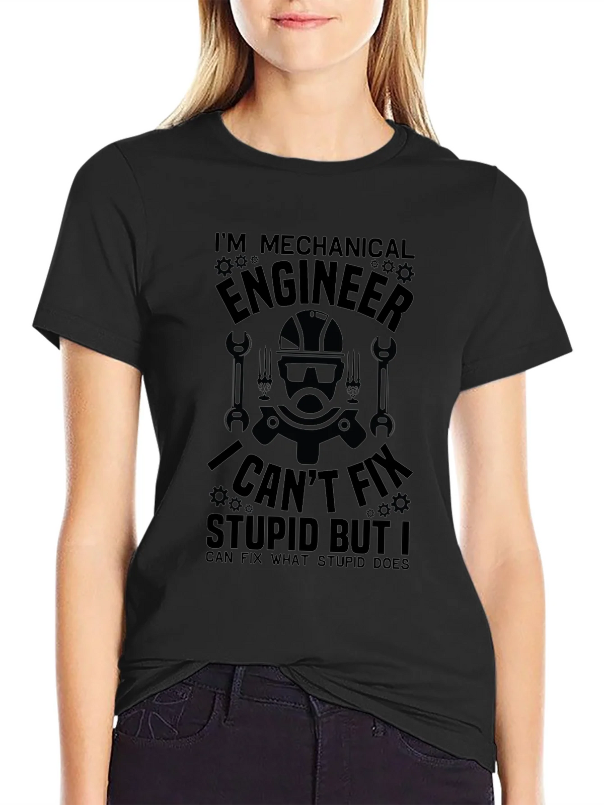 Mechanical Engineer T-Shirt: I Cant Fix Stupid product image 2