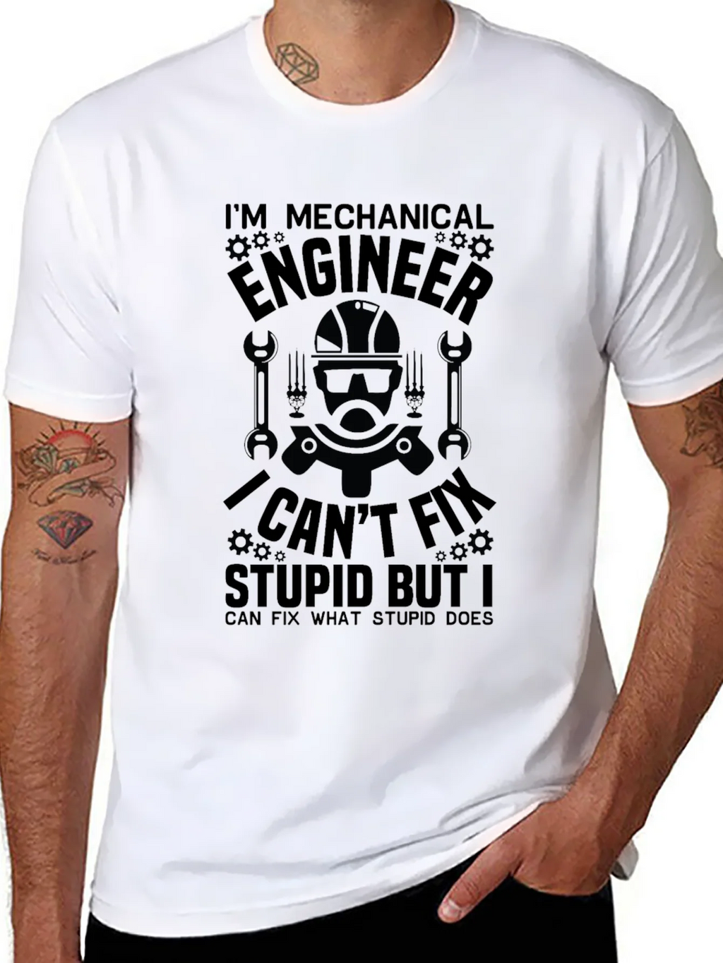 Mechanical Engineer T-Shirt: I Cant Fix Stupid product image 7