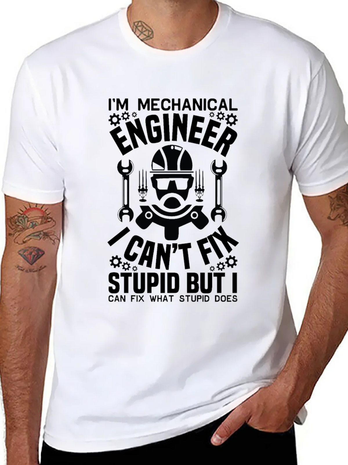 Mechanical Engineer T-Shirt: I Cant Fix Stupid product image 7
