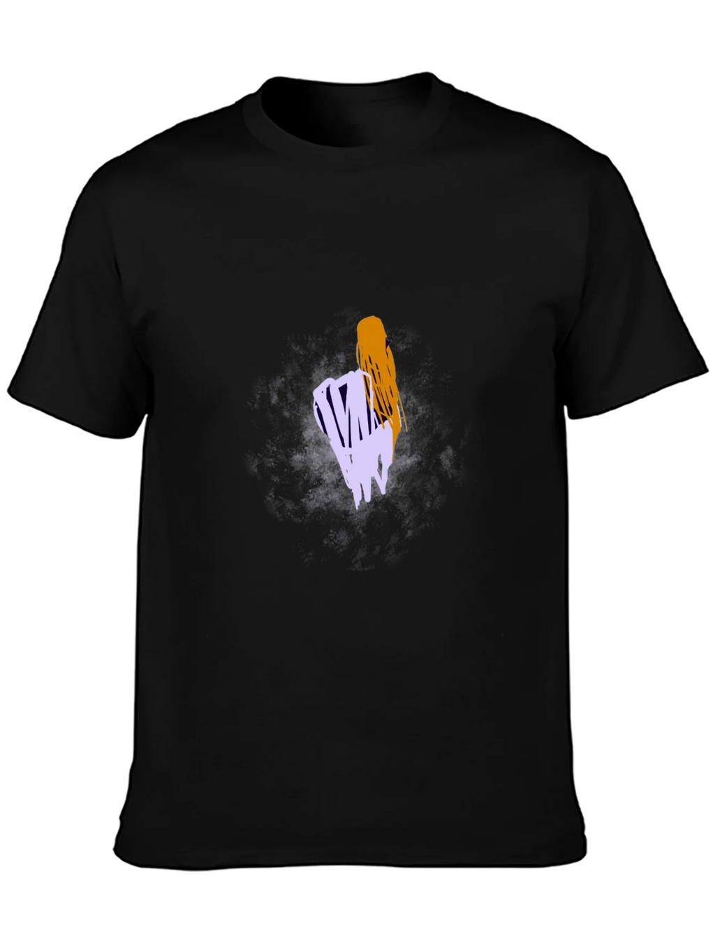 Abstract Graphic Tee - Casual Black T-Shirt product image 3