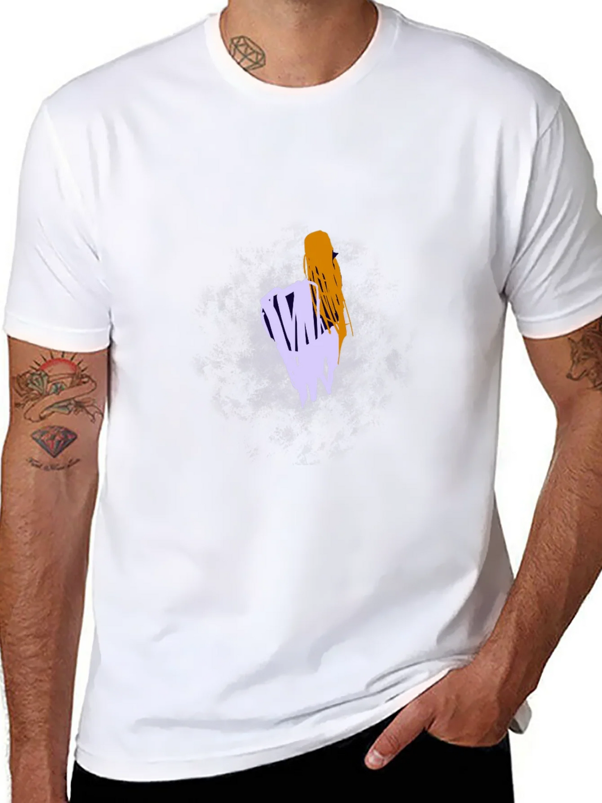 Abstract Graphic Tee - Casual Black T-Shirt product image 5