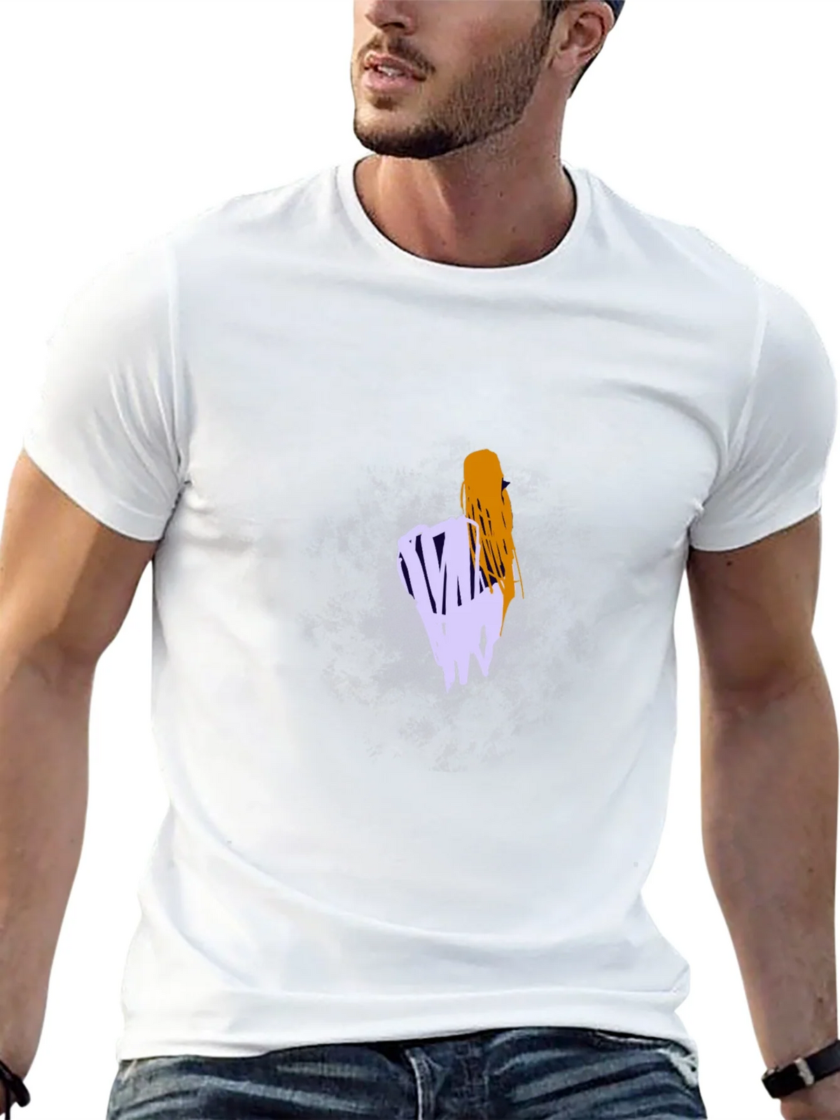 Abstract Graphic Tee - Casual Black T-Shirt product image 10