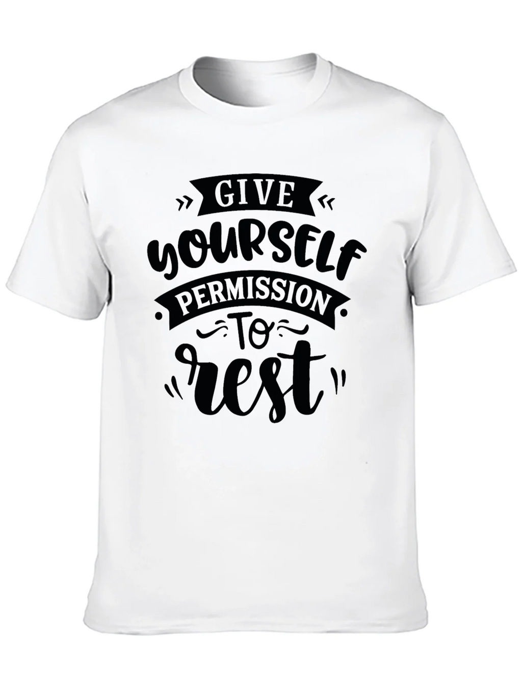 Give Yourself Permission To Rest Black T-Shirt product image 9