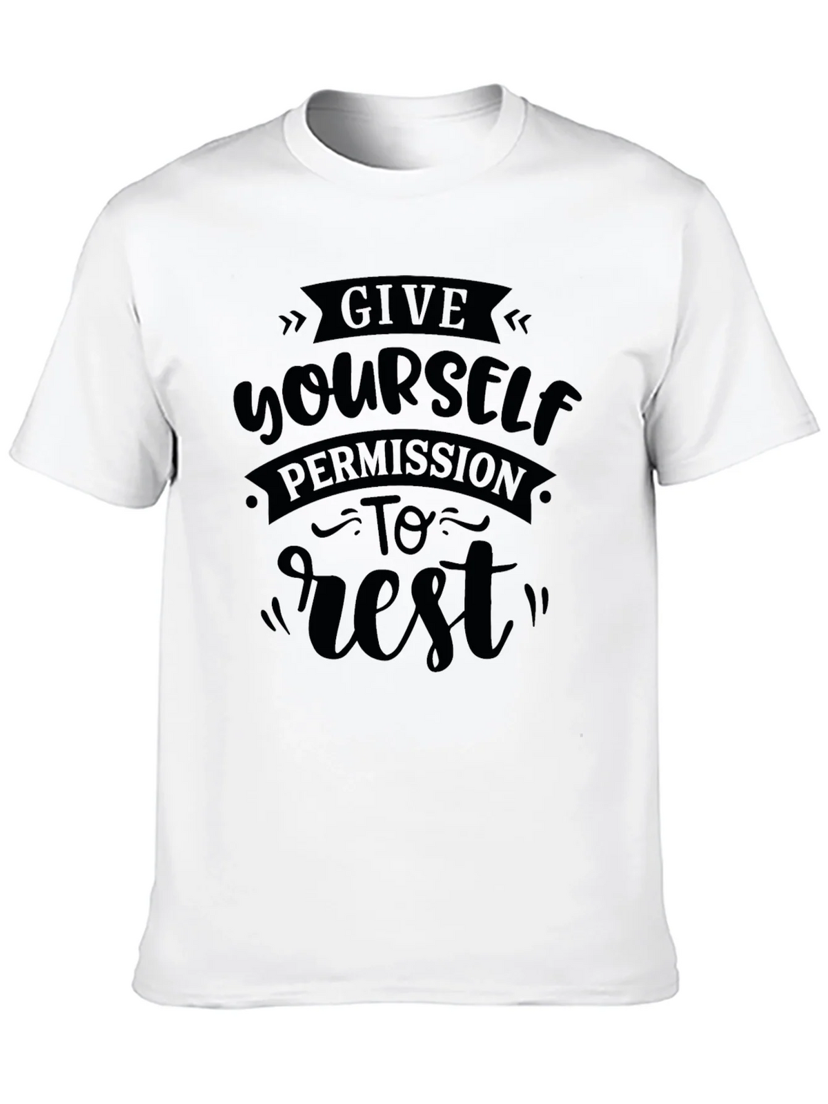Give Yourself Permission To Rest Black T-Shirt product image 9