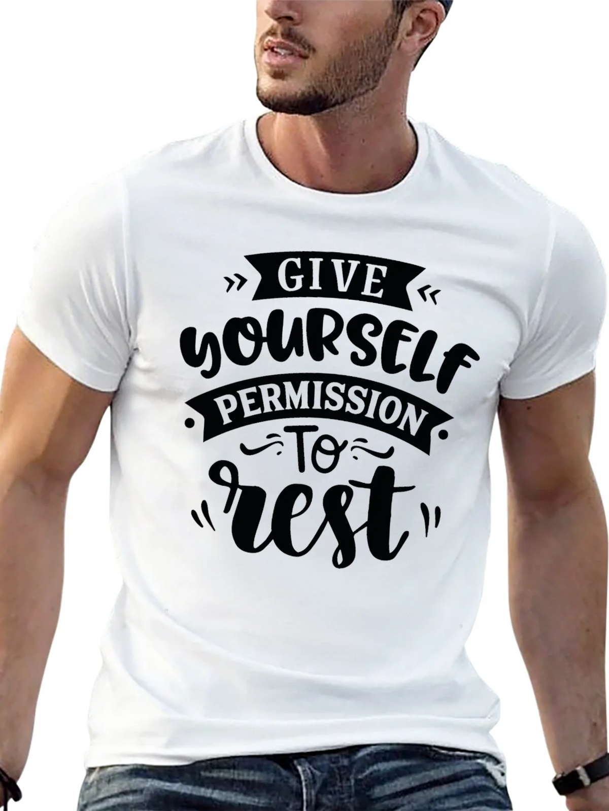 Give Yourself Permission To Rest Black T-Shirt product image 12