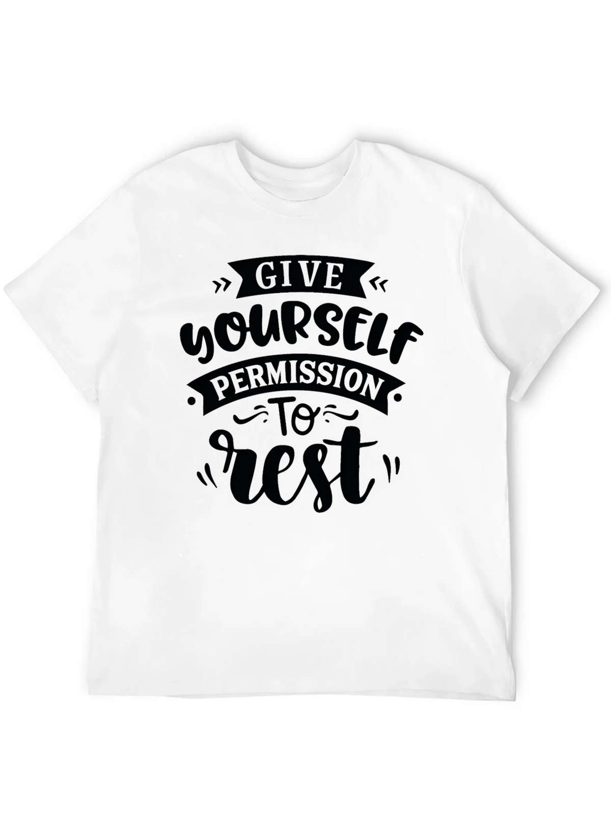 Give Yourself Permission To Rest Black T-Shirt product image 11