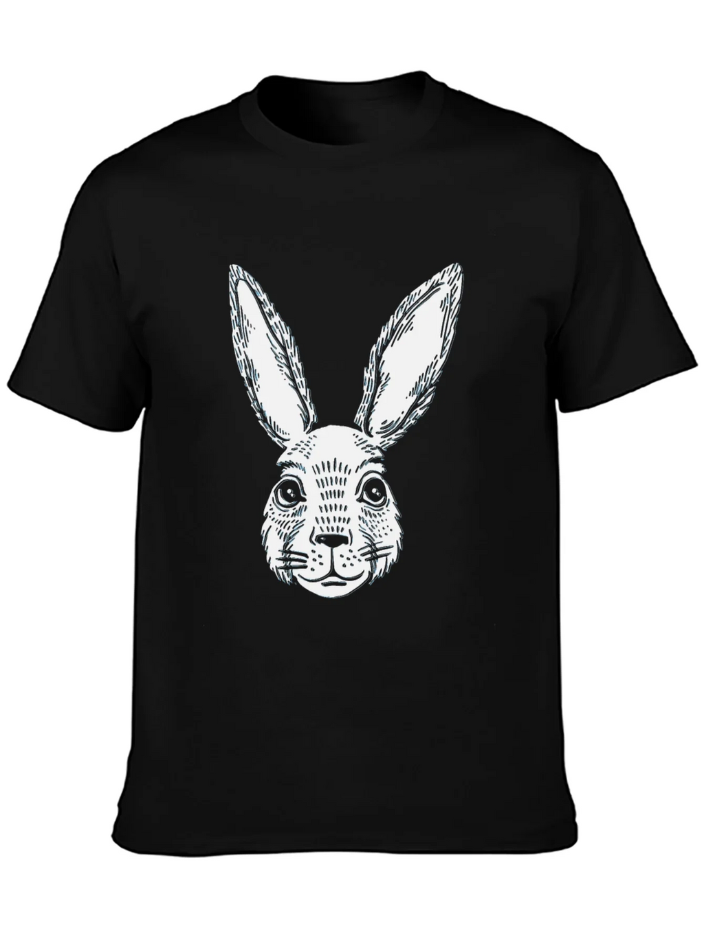 Black Rabbit Graphic T-Shirt | Casual Cotton Tee product image 3