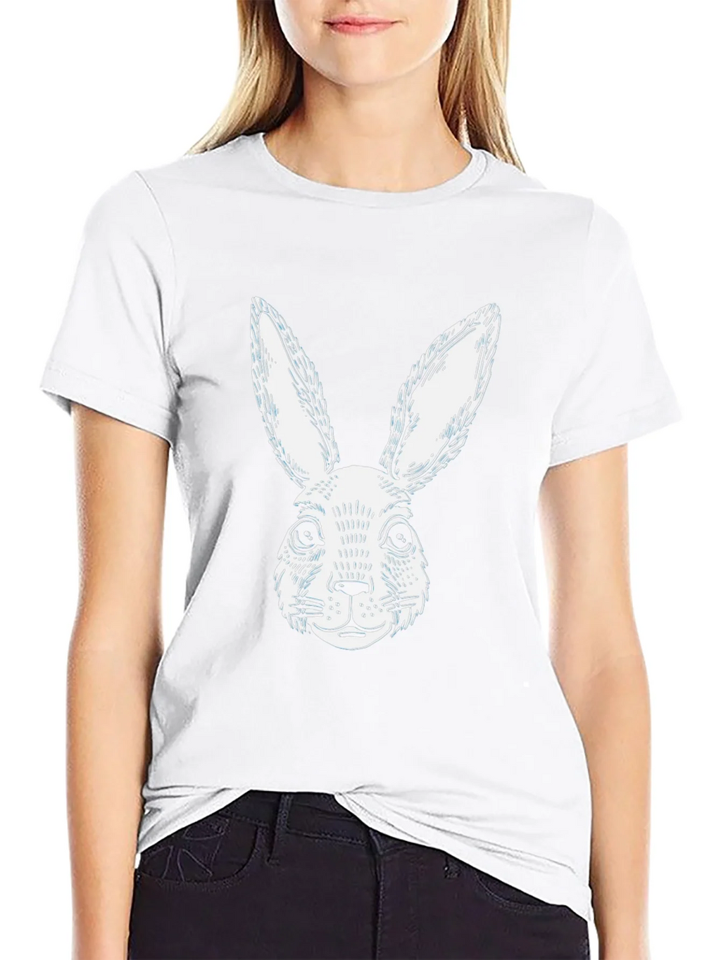 Black Rabbit Graphic T-Shirt | Casual Cotton Tee product image 8