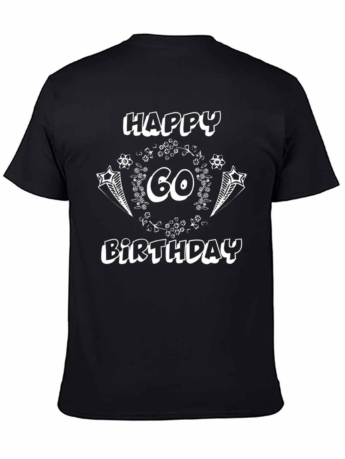 Happy 60th Birthday Black T-Shirt product image 3