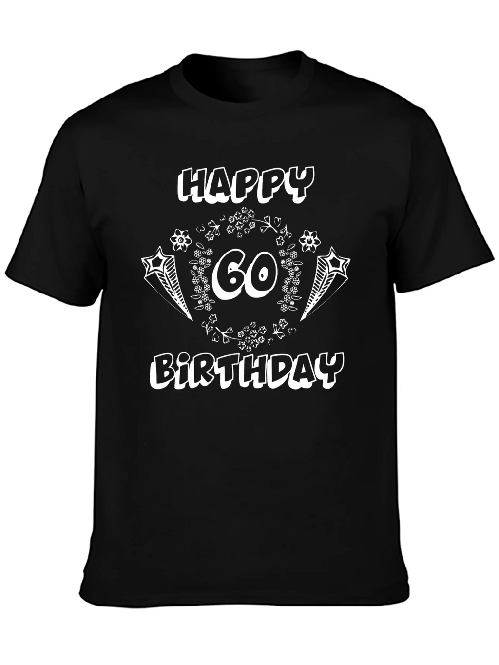 Happy 60th Birthday Black T-Shirt product image 2
