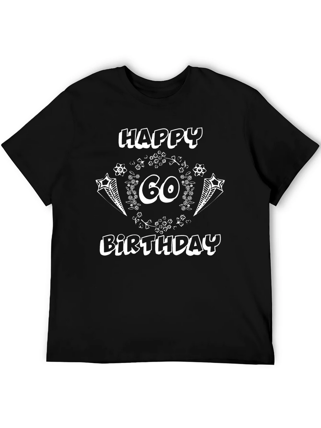 Happy 60th Birthday Black T-Shirt product image 4