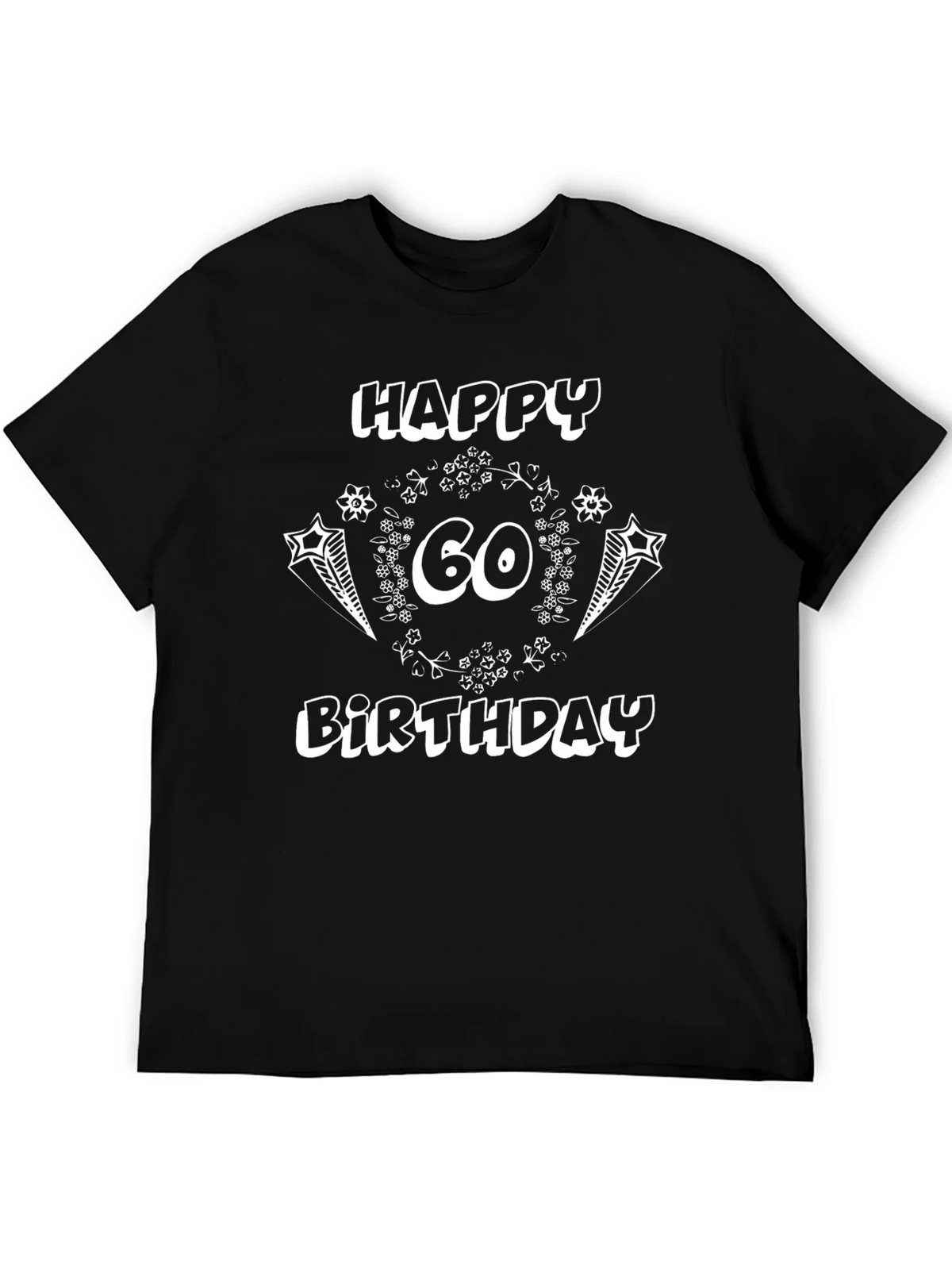 Happy 60th Birthday Black T-Shirt product image 4