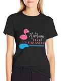 Be a Flamingo Stay Balanced Black T-Shirt product image 1