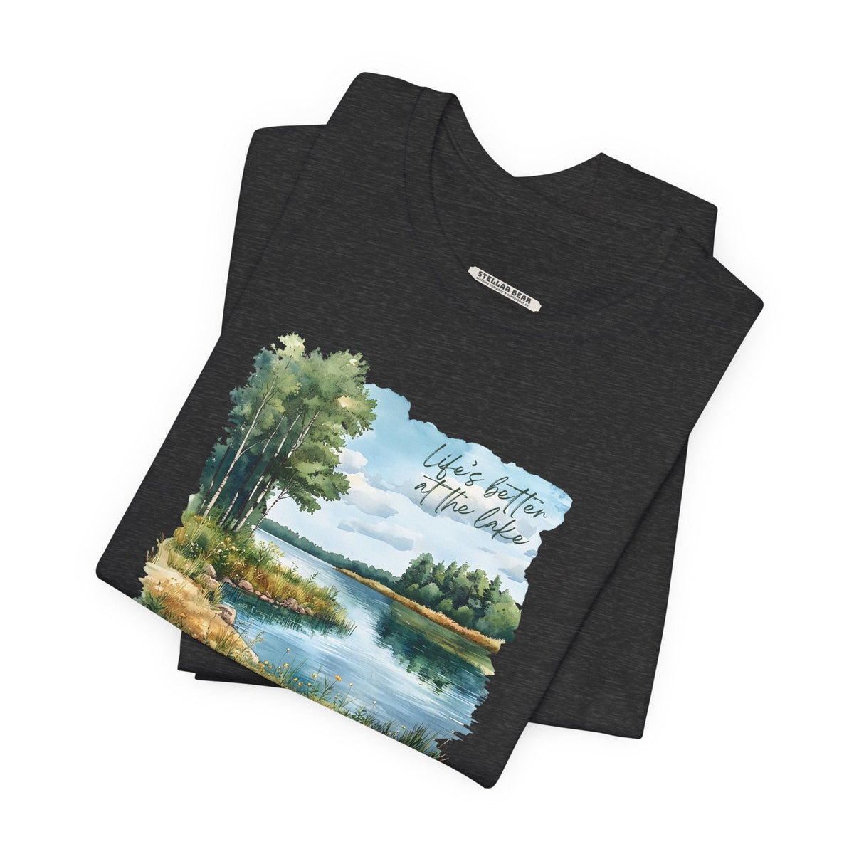 Life's Better at the Lake, Spring Trees Graphic T-Shirt product image 5