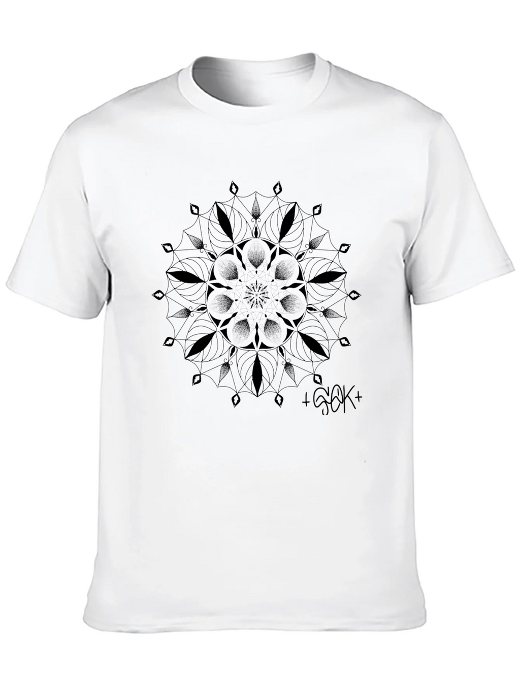 Geometric Mandala Graphic Black T-Shirt product image 8