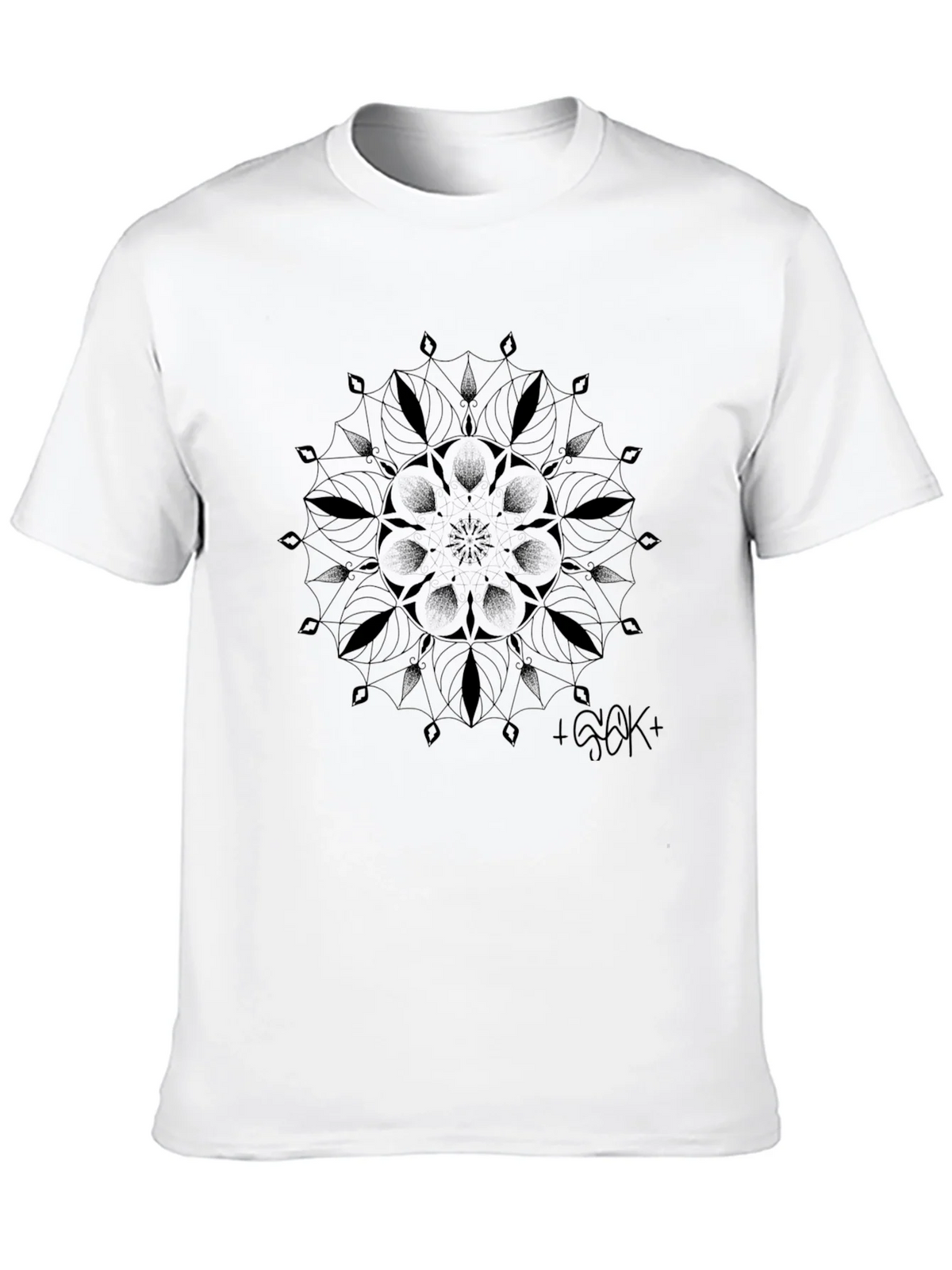 Geometric Mandala Graphic Black T-Shirt product image 8