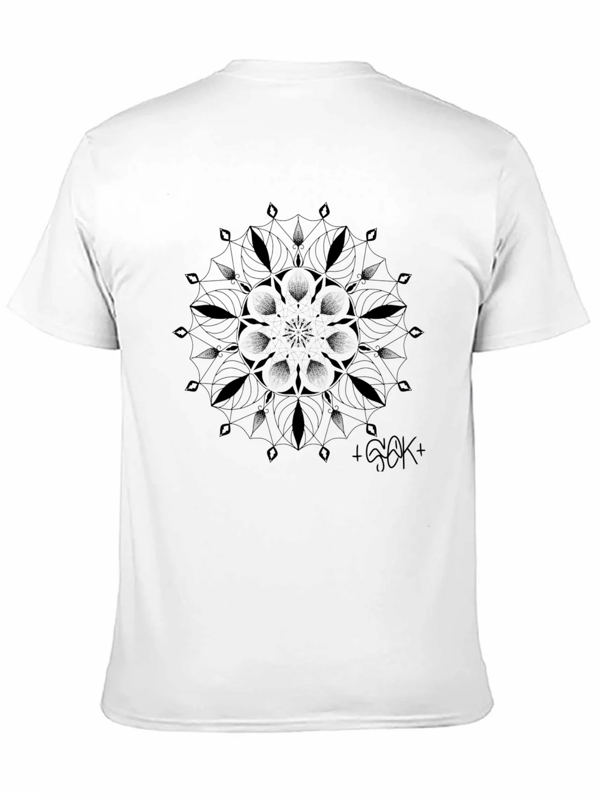 Geometric Mandala Graphic Black T-Shirt product image 9