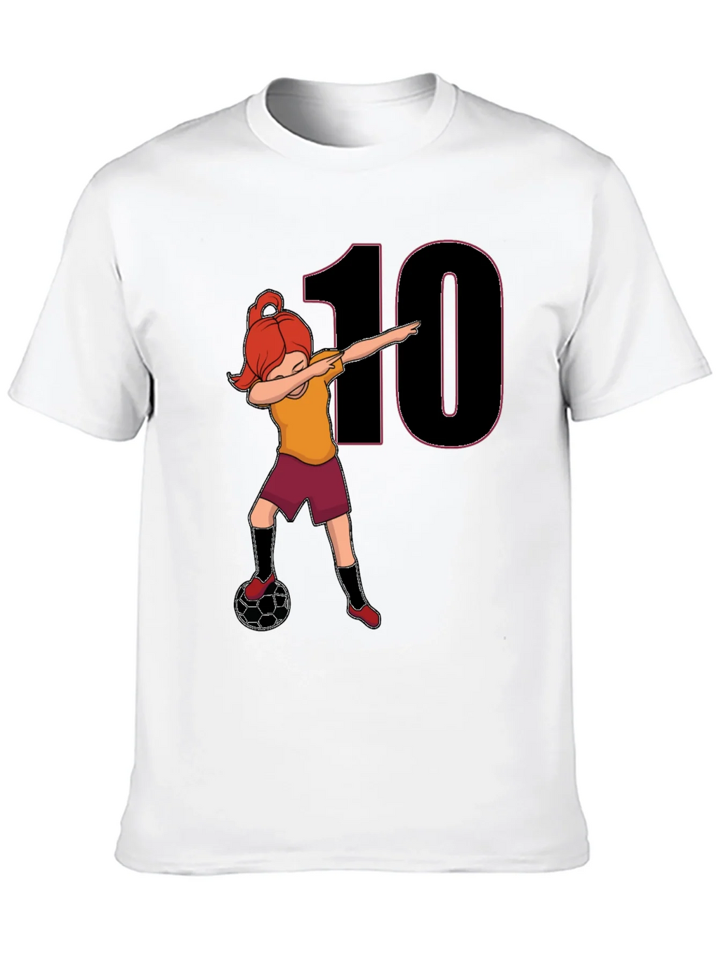 Girl Soccer Dabbing T-Shirt - Number 10 product image 9