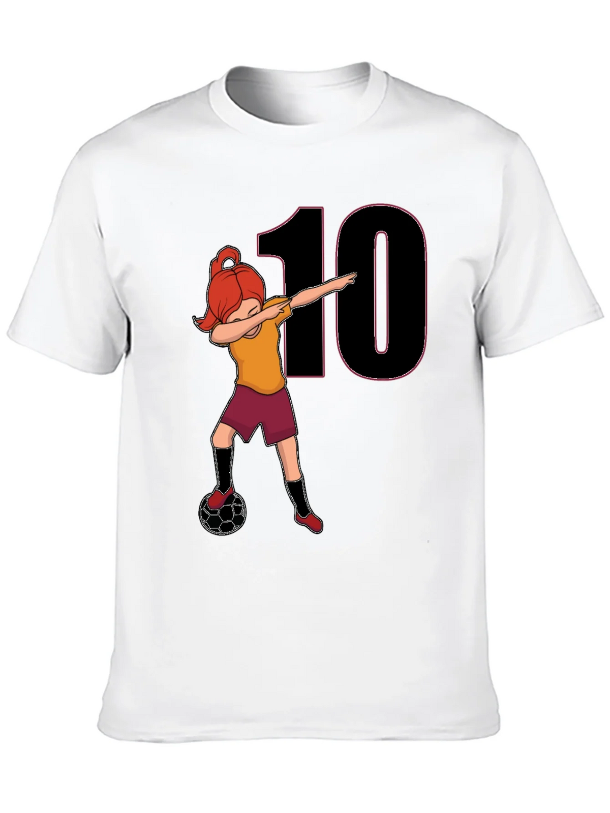 Girl Soccer Dabbing T-Shirt - Number 10 product image 9