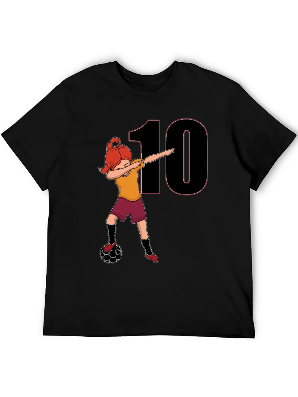 Girl Soccer Dabbing T-Shirt - Number 10 product image 5