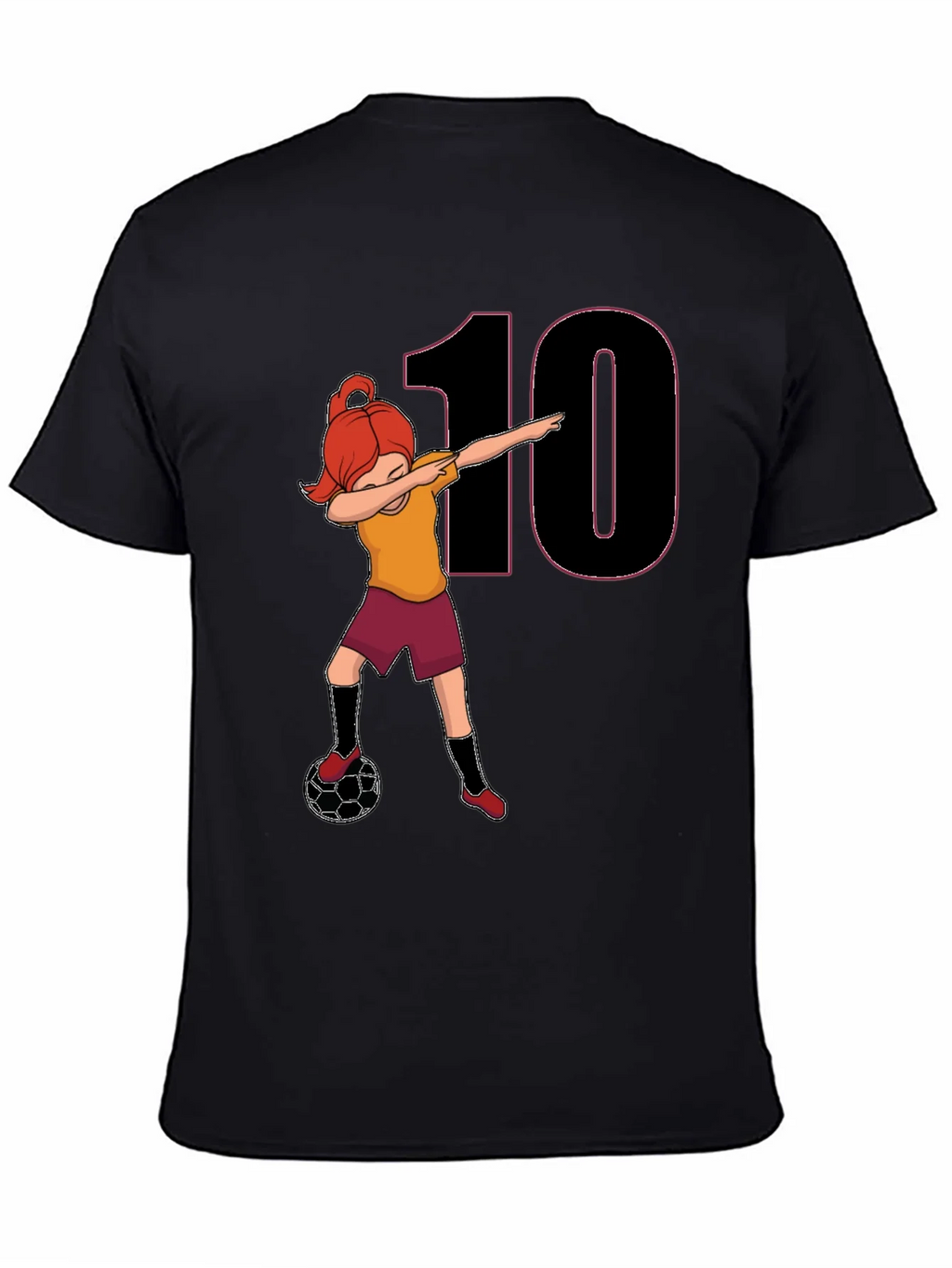 Girl Soccer Dabbing T-Shirt - Number 10 product image 4