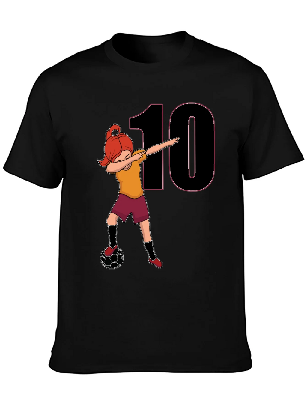 Girl Soccer Dabbing T-Shirt - Number 10 product image 3