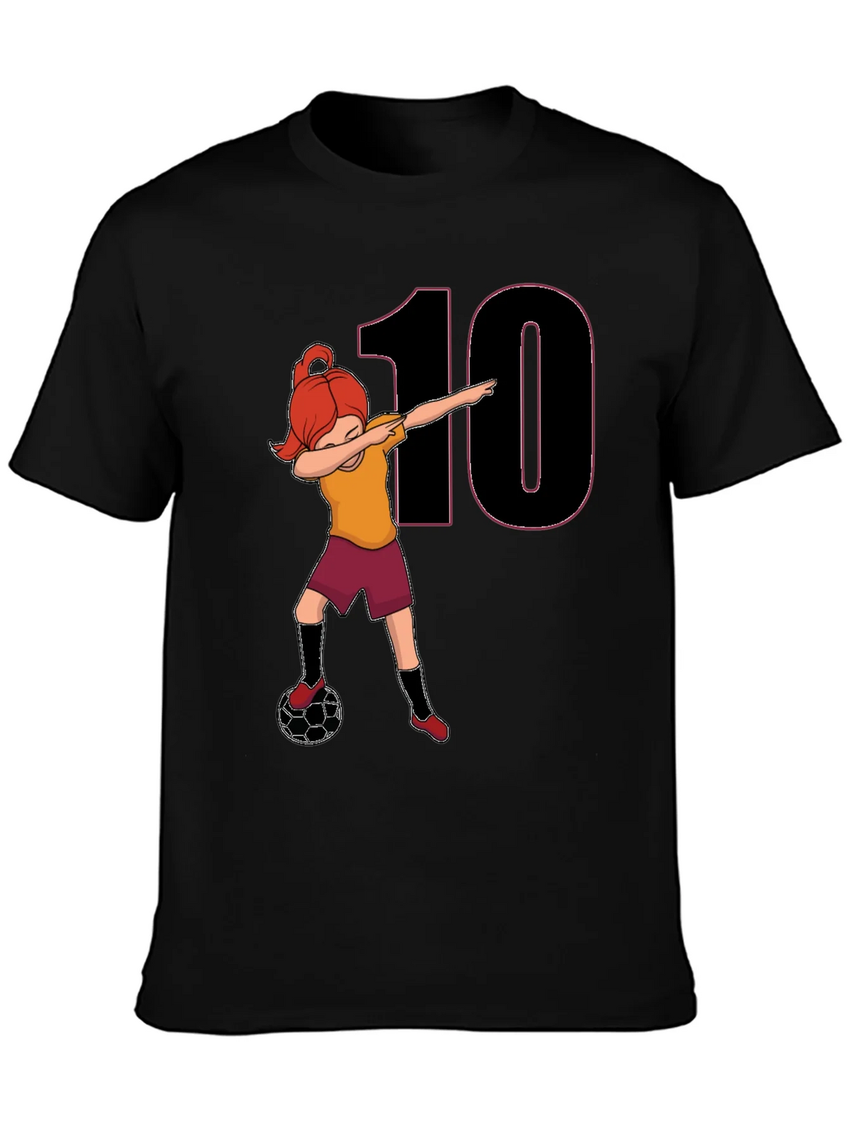 Girl Soccer Dabbing T-Shirt - Number 10 product image 3