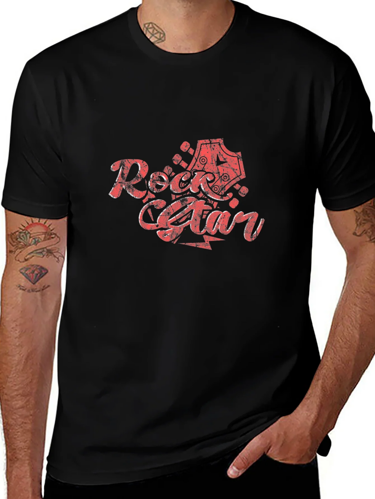 Rock Star Graphic Print T-Shirt - Black product image 1